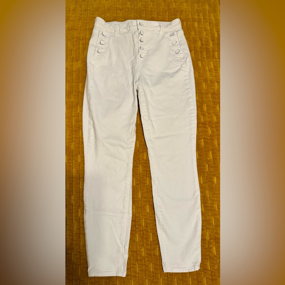 Paige Womens White Denim. Emmie Ankle